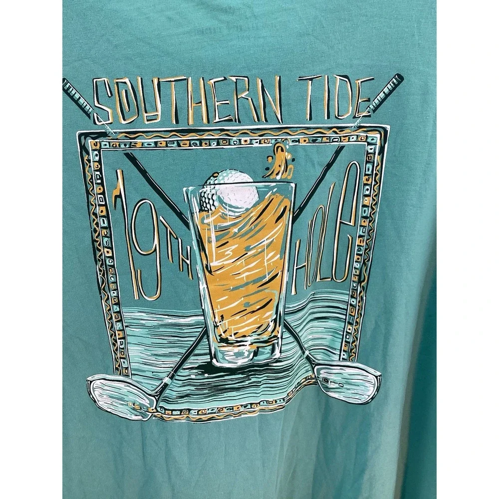 Mens‎ Southern Tide Golf 19th Hole Long Sleeve Tshirt -Mint Green